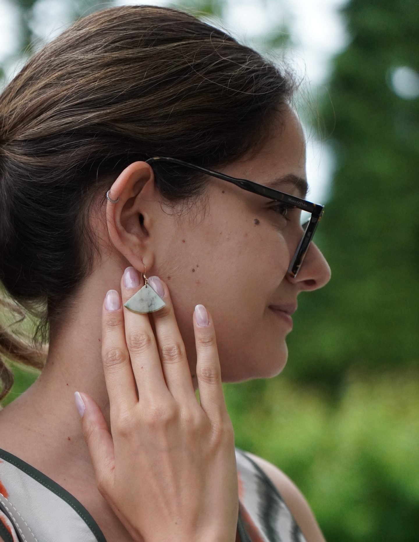 Jade Earring Gold filled