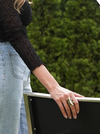 Statement silver ring