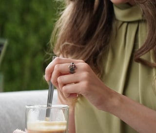 Tourmaline Trio Silver handmade ring